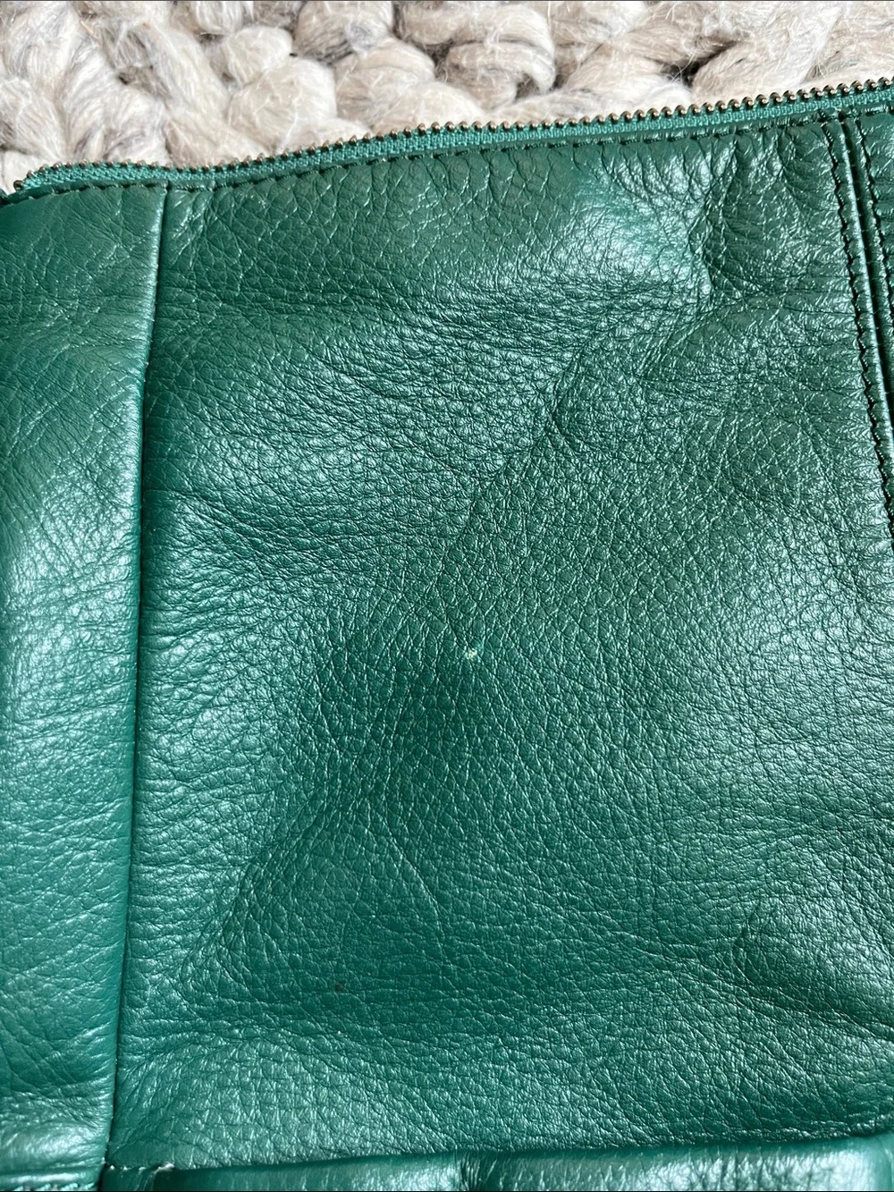 B. Makowsky emerald green “Meteopolitan Hobo)” leather purse